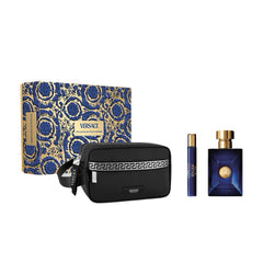 Dylan Blue by Versace for Men 3.4 oz EDT 3 PC Gift Set