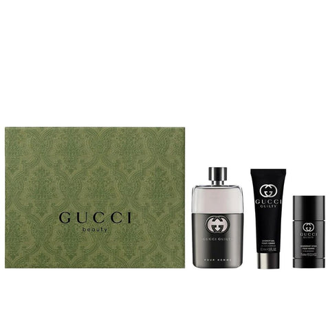 Gucci Guilty Pour Homme by Gucci for Men 3.0 oz EDT 3PC Gift Set