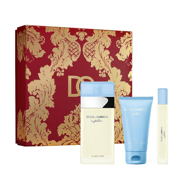 Light Blue by Dolce & Gabbana for Women 3.4 oz EDT 3pc Gift Set