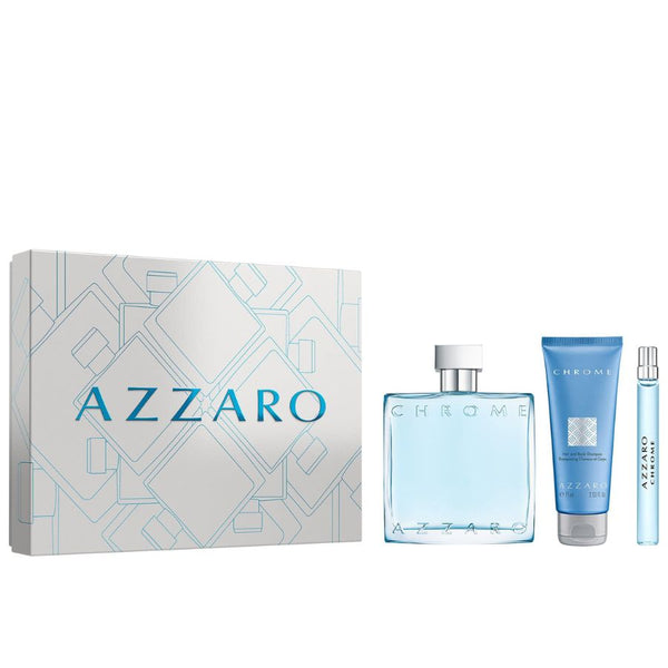 Chrome by Azzaro for Men 3.4 oz EDT 3pc Gift Set