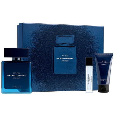 For Him Bleu Noi by Narciso Rodriguez for Men 3.4 oz EDP 3pc Gift Set