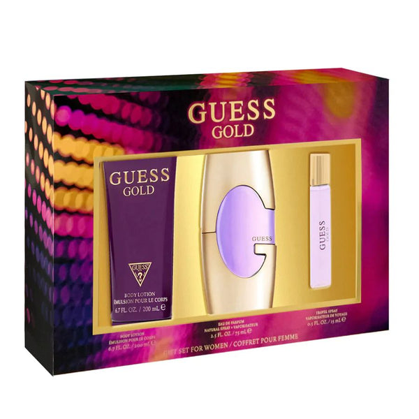 Guess Gold by Guess for Women 2.5 oz EDP 3PC Gift Set
