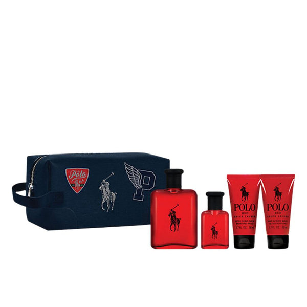 Polo Red by Ralph Lauren for Men 4.2 oz EDT 5pc Gift Set