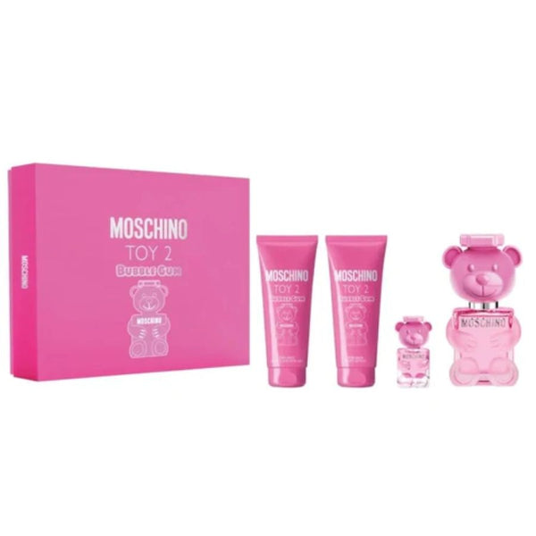Toy 2 Bubble Gum by Moschino for Women 3.4 oz EDT 4pc Gift Set