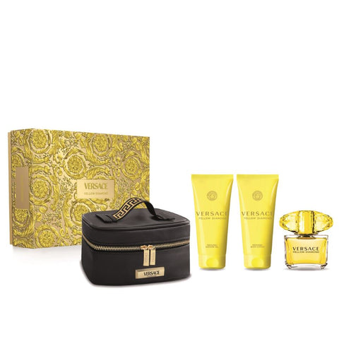 Yellow Diamond by Versace for Women 3.0 oz EDT 4PC Gift Set