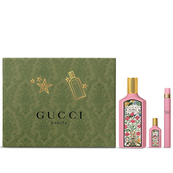 Flora Gorgeous G by Gucci for Women 3.4 oz EDP 3pc Gift Set