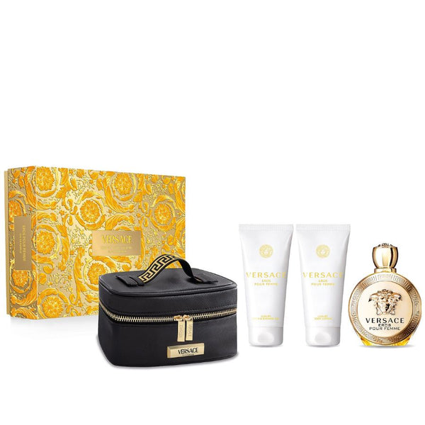 Eros Pour Femme by Versace for Women 3.4 oz EDP 4pc Gift Set