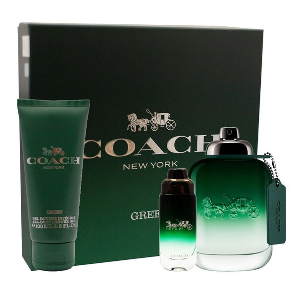 Coach Green by Coach for Men 3.4 oz EDT 3pc Gift Set