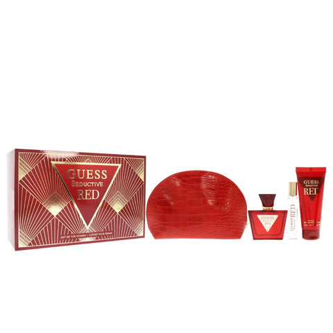 Guess Sed Red by Guess for Women 2.5 oz EDT 4pc Gift Set