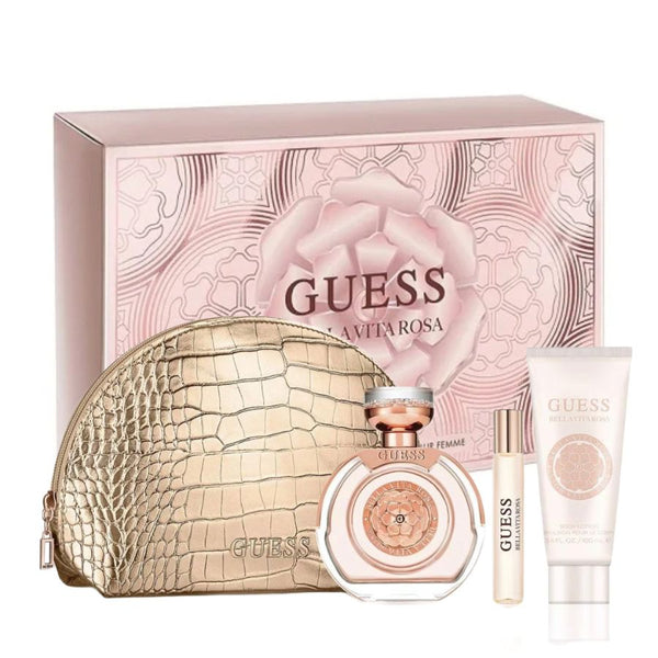 Bella Vita Rosa by Guess for Women 3.4 oz EDT 4pc Gift Set