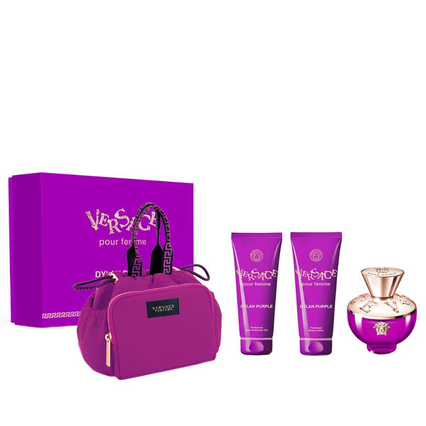 Dylan Purple by Versace for Women 3.4 oz EDP 4pc Gift Set