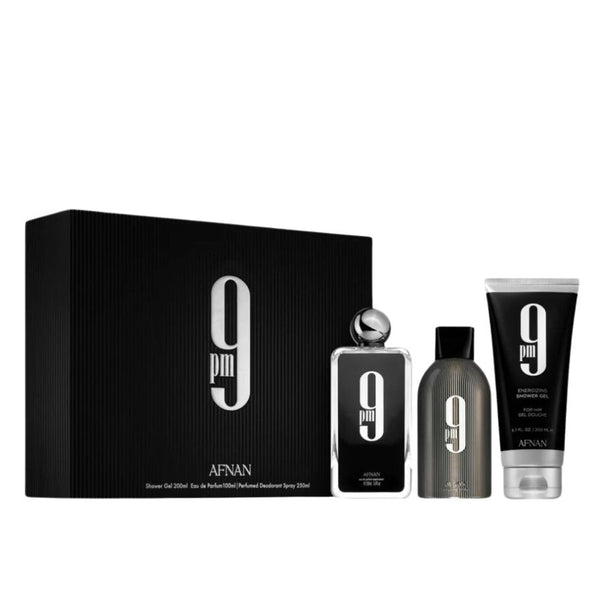 9PM by Afnan for Unisex 3.4 oz EDP 3pc Gift Set