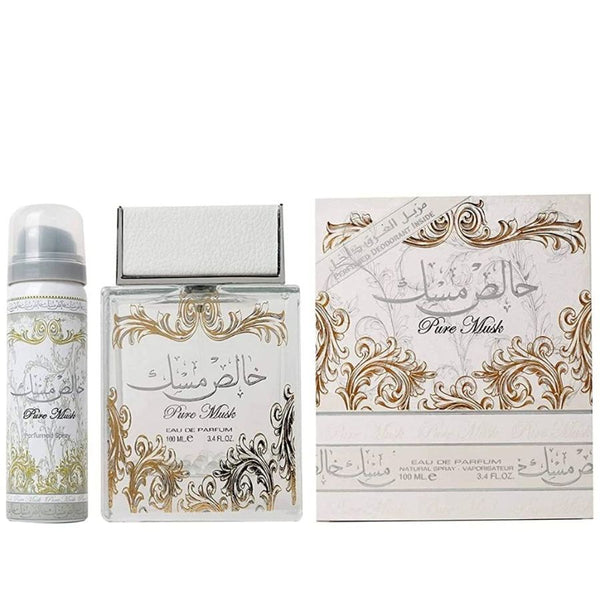 Pure Musk by Lattafa for Unisex 3.4 oz EDP 2pc Gift Set