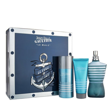 Le Male by Jean Paul Gaultier for Men 4.2 oz EDT 3pc Gift Set