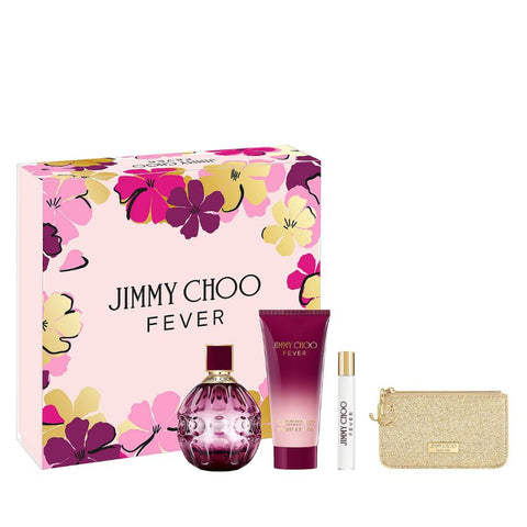 Jimmy Choo Fever by Jimmy Choo for Women 3.4 oz EDP 4pc Gift Set