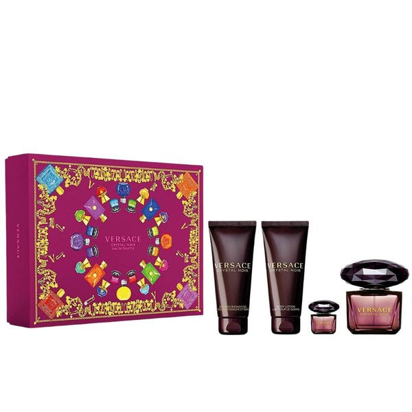 Crystal Noir by Versace for Women 3.0 oz EDP 4pc Gift Set