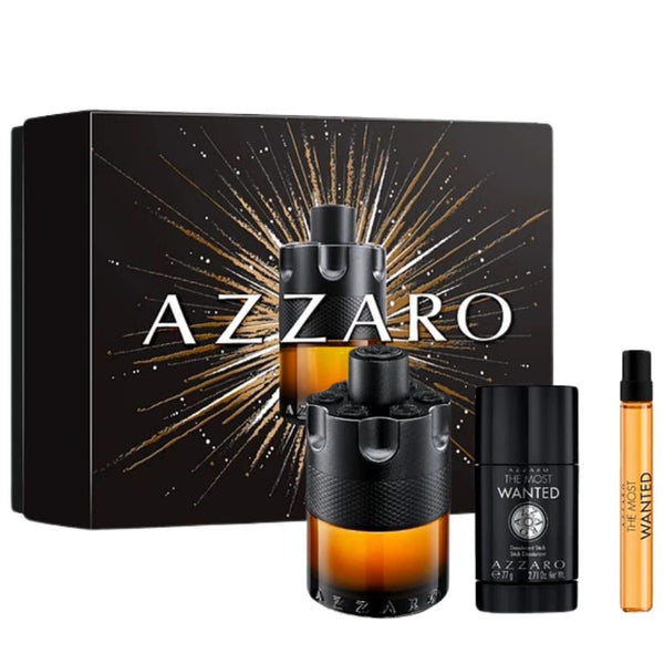 The Most Wanted by Azzaro for Men 3.4 oz PAR 3pc Gift Set