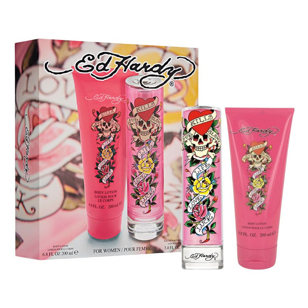 Ed Hardy by Christian Audigier for Women 3.4 oz EDP 2pc Gift Set