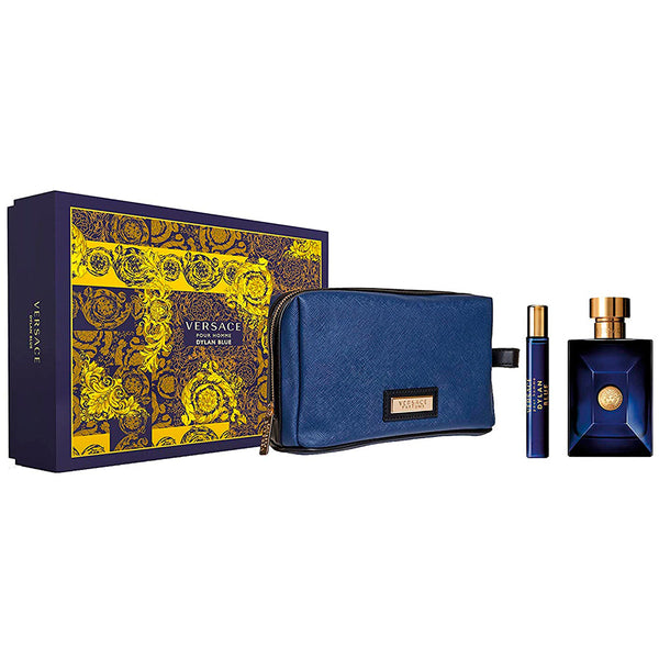 Photo of Dylan Blue by Versace for Men 3.4 oz EDT 3 PC Gift Set