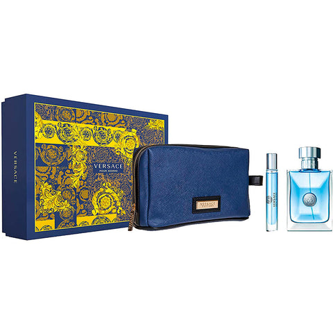 Versace Pour Homme by Versace for Men 3.4 oz EDT 3pc Gift Set