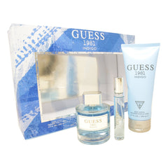 Guess 1981 Indigo by Guess for Women 3.4 oz EDT 3 PC Gift Set