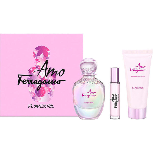 Photo of Amo Flowerful by Salvatore Ferragamo for Women 3.4 oz EDP 3 PC Gift Set