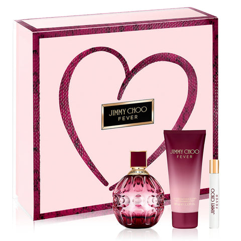 Jimmy Choo Fever by Jimmy Choo for Women 3.4 oz EDP 3 PC Gift Set