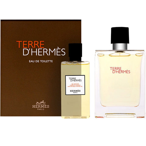 Terre d'Hermes by Hermes for Men 3.7 oz EDT 2PC Gift Set