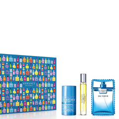 Versace Man Eau Fraiche by Versace for Men 3.4 oz EDT 3pc Gift Set