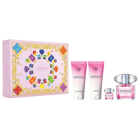 Bright Crystal by Versace for Women 3.0 oz EDT 4PC Gift Set