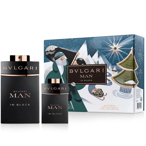 Man In Black by Bvlgari for Men 3.4 oz EDP 2pc Gift Set