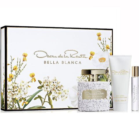 Bella Blanca by Oscar de la Renta for Women 3.4 oz EDP 3PC Gift Set