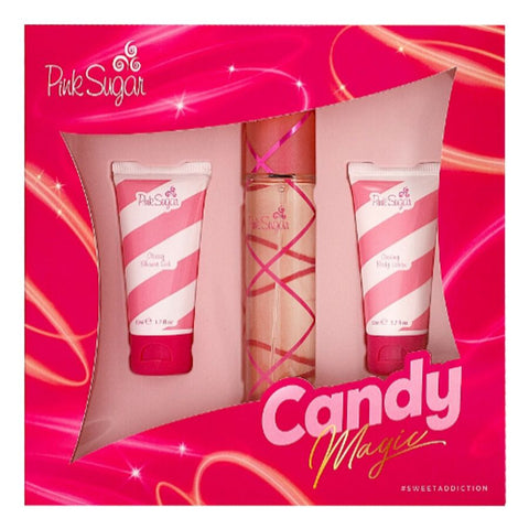 Pink Sugar by Aquolina for Women 3.4 oz EDT 3PC Gift Set